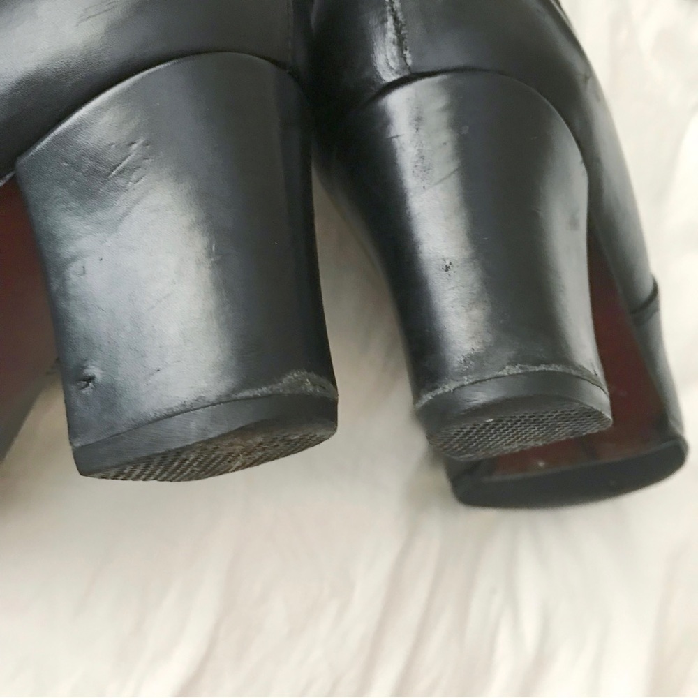 Ralph Lauren Over the Knee OTK Leather Block Heel Boots Black 8.5‍‍‍‍‍‍‍‍‍‍‍‍‍‍ - Picture 9 of 12